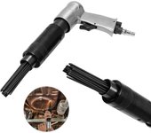 Rascador de aguja neumático 19 rascador de aguja neumático kit de limpieza de metal cabeza de repuesto de pintura 180mm 6.3bar