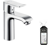 Hansgrohe 110 mezclador de lavabo cromado + limpiador briochin