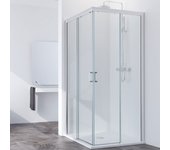 Mampara ducha summer profiltek - transparente - plata brillo - 117 - 120 x 67 - 70 cm