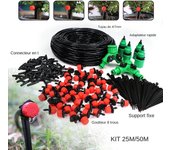 50m sistema de riego automático de jardín vegetal flor kit de goteo boquilla ajustable 1/4'' adaptador de acoplamiento de manguera de pvc