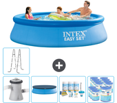 Paquete de piscina - intex - alrededor - 305x305x76 cm + accesorios cb20