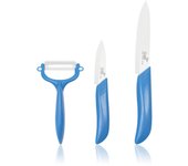 Set cuchillos cerámica 3 piezas cuchillos cerámica frutas y verduras - azure