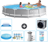 Paquete de piscina - intex - alrededor - 366x366x76 cm + accesorios a1919