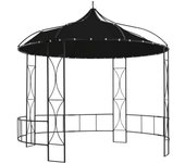 Vidaxl cenador redondo gris antracita 300x290 cm