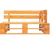 Banco esquinero de palés para jardín | banco de exterior | silla de jardín madera marrón miel cfw452377