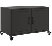 Mueble para tv | mueble de salón acero laminado en frío negro 68x39x43,5 cm cfw19888