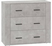 Aparador | aparador de comedor | armario de cocina de madera contrachapada gris hormigón 80x33x70 cm cfw83729
