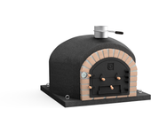 Movelar - horno de leña exterior de obra modelo vesuvius (negro - 120 x 120 x 85 cm) – aislado con corcho y 3 mantas cerámicas