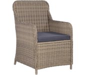 2 piezas sillas de jardín | silla de exterior | sillon jardín con cojines ratán sintético marrón cfw602232
