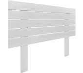 Dhome cabecero de madera reciclada dm estilo palet horizontal con patas cama palets herrajes incluidos (105cm, blanco madera)