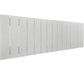 Dhome cabecero de madera reciclada dm estilo palet vertical cama palets herrajes incluidos (135cm, blanco sólido)