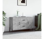 Aparador | aparador de comedor | armario de cocina de madera de ingeniería gris hormigón 100x36x60 cm cfw34961
