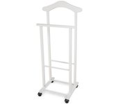 Arit -galán de noche atri, compuesto por 1 percha y 1 pantalonero, pies de goma en la base - color blanco lacado