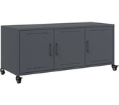 Mueble tv | mueble de salón acero laminado en frío antracita 100,5x39x43,5 cm cfw77093
