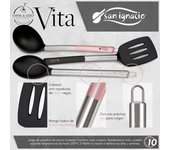 Pack de batería de cocina de 6 piezas + juego de utensilios básicos de cocina