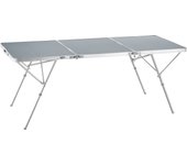 Tectake mesa plegable de aluminio jumbo con asa de transporte 180 x 70 x 70 cm