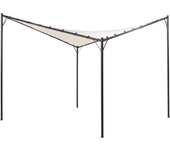 Beliani cenador aventine metal 300 cm 300 cm beige