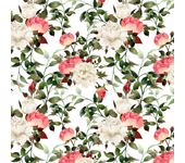 Papel pintado floral rosas