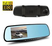 Monitor de espejo retrovisor dvr con grabación de vídeo tf, cámara para coche 1080p