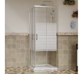 Mampara de ducha 70 x 90 cm espesor 6 mm corredera reversible h 190 cristal templado 2 puertas mampara rectangular - zik