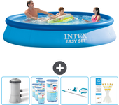 Paquete de piscina - intex - alrededor - 366x366x76 cm + accesorios cb94