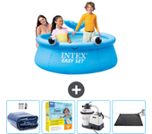 Paquete de piscina - intex - alrededor - 183x183x51 cm + accesorios cb69