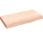 Estante de pared 40x20x4 cm madera maciza de roble sin tratar