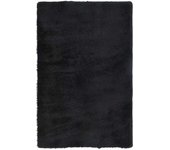Alfombra de salón | alfombra peluda de pelo largo navarra negra 130x200cm poliéster cfw83875