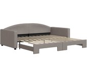 Sofá cama nido tela gris taupe 100x200 cm