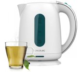 Cecotec hervidor de agua, 1,7 l capacidad, thermosense 180 white. 2200w, calentamiento rápido, filtro antical, libre de bpa y otros tóxicos