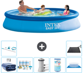 Paquete de piscina - intex - alrededor - 366x366x76 cm + accesorios a632