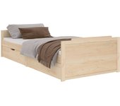 Cama para adultos | estructura de cama con cajones madera maciza de pino 90x200 cm cfw917922