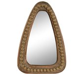 Espejo de pared home esprit marrón madera colonial bolas 24 x 4 x 35 cm