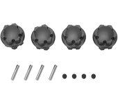Adaptador tuerca cubo aleación aluminio 17 mm para buje hexagonal rueda rc traxxas (negro).
