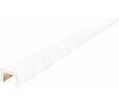 Viga imitación madera 12.5cm de ancho x 8cm de alto x 3m de largo color blanco decorativa de poliuretano vu0003d-b