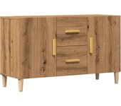 Aparador | aparador de comedor | armario de cocina de madera de ingeniería roble artisan 100x36x60 cm cfw82455