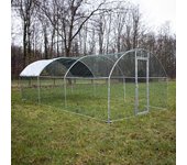 Fudajo recinto exterior jaula corral xxl 6x2,95x2m con techo solar impermeable y puerta de acceso