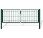 Puerta batiente de malla metálica 3m razo 300b100 verde