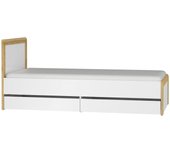 Cama 90x200 con cajones teo blanca y madera