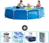 Paquete de piscina - intex - alrededor - 305x305x76 cm + accesorios cb118