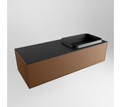 Mondiaz erin 120cm mueble de baño color rust con 1 cajón. con lavabo ridge derecho sin orificios color urban