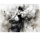 Papel pintado vinílico fotografia panorámica femme ballerine arte 416x254 cm - incluye cola - moderno salon dormitorio papel