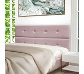 Cabecero cama tapizado tejido antimanchas moscú largo rosa palo 105*125