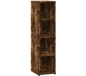 Aparador alto | aparador de comedor | armario de cocina madera de ingeniería roble ahumado 30x41x124 cm cfw75851