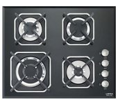 Placa de gas empotrada negra lofra hgn6h0 de 4 quemadores