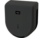 Dispensador de papel higiénico gama pro pellet 275x245x120mm tapa abs negro mate y marco llave gris