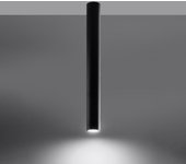 Lámpara de techo toris 60 negro led con bombilla 3000k - 6x6x60cm sollux