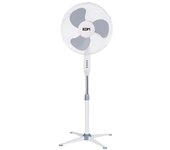 Ventilador de pie blanco 45w aspas 40cm altura 105-125cm - edm