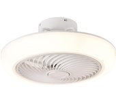 Ventilador plafón de techo con luz led wind con función verano e invierno. ventilador de techo discreto y funcional. (blanco)