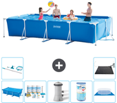Paquete de piscina - intex - rectángulo - 450x220x84 cm + accesorios a314